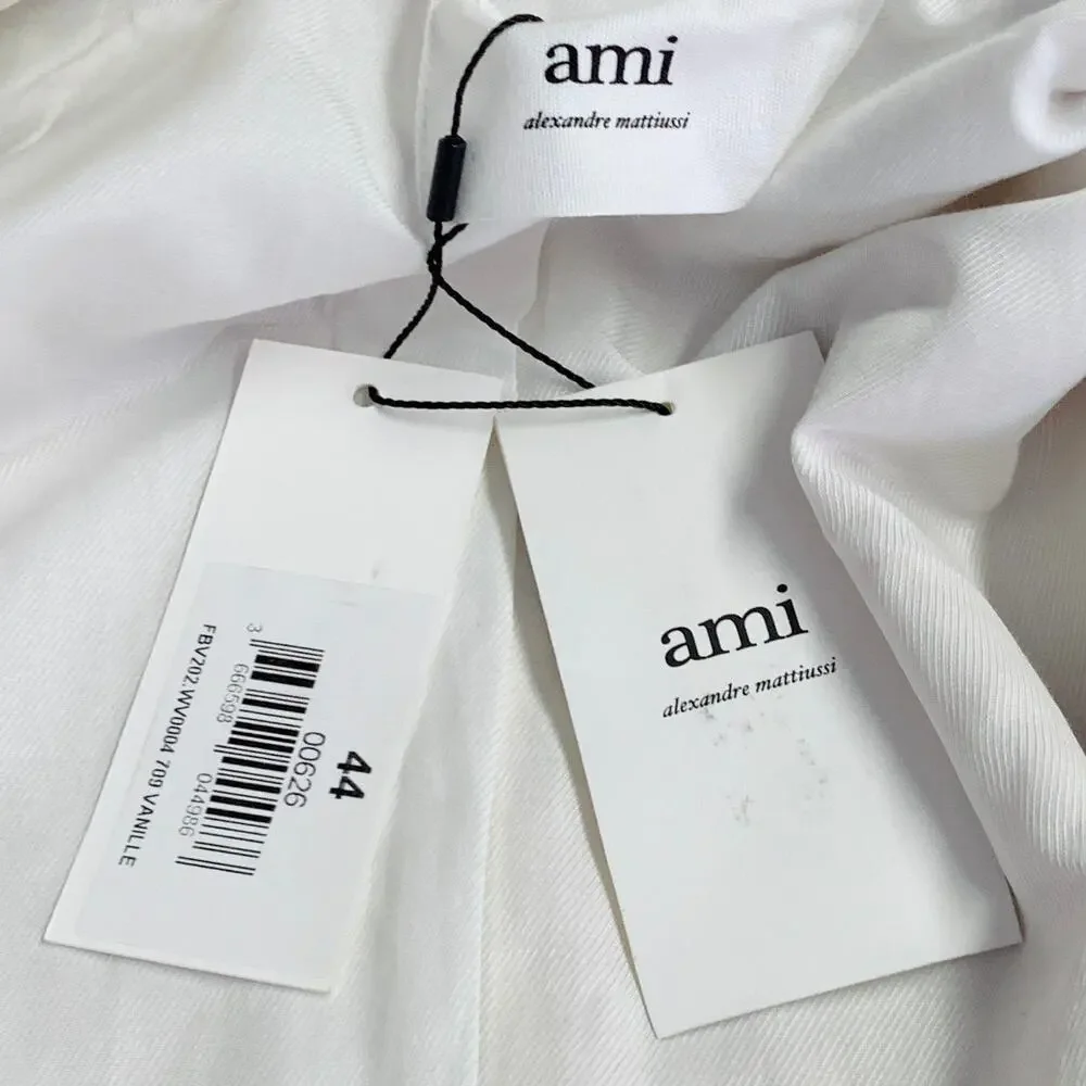 AMI by ALEXANDRE MATTIUSSI Size 34 Beige Wool Twill Double Breasted Sport Coat